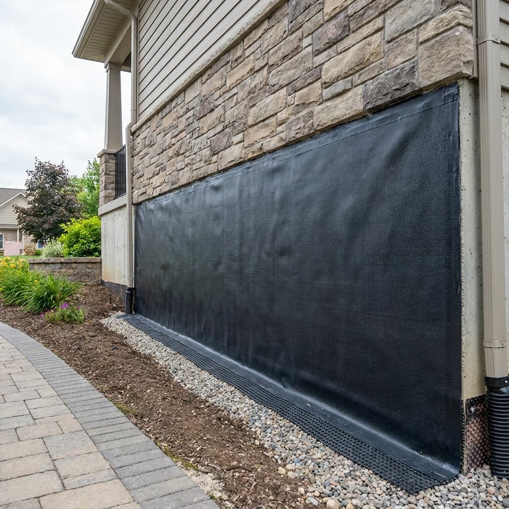 Exterior waterproofing membrane