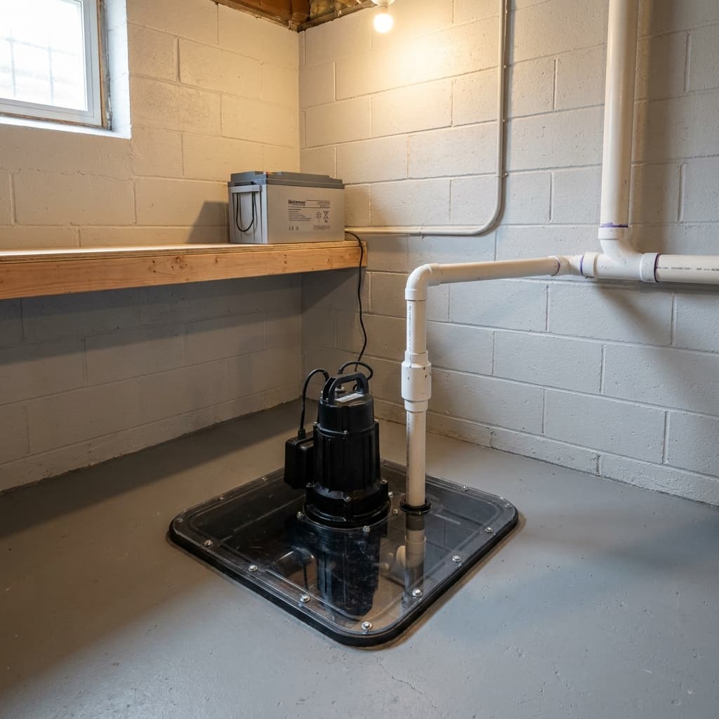 Sump pump installation